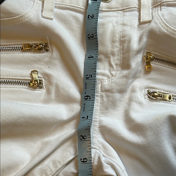 PAIGE Women's White  EDGEMONT Mid Rise Ultra  Skinny Jeans - Picture 14 of 16